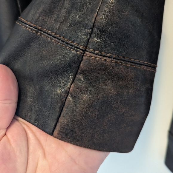 Danier Soft Distressed Leather Jacket - Picture 8 of 11